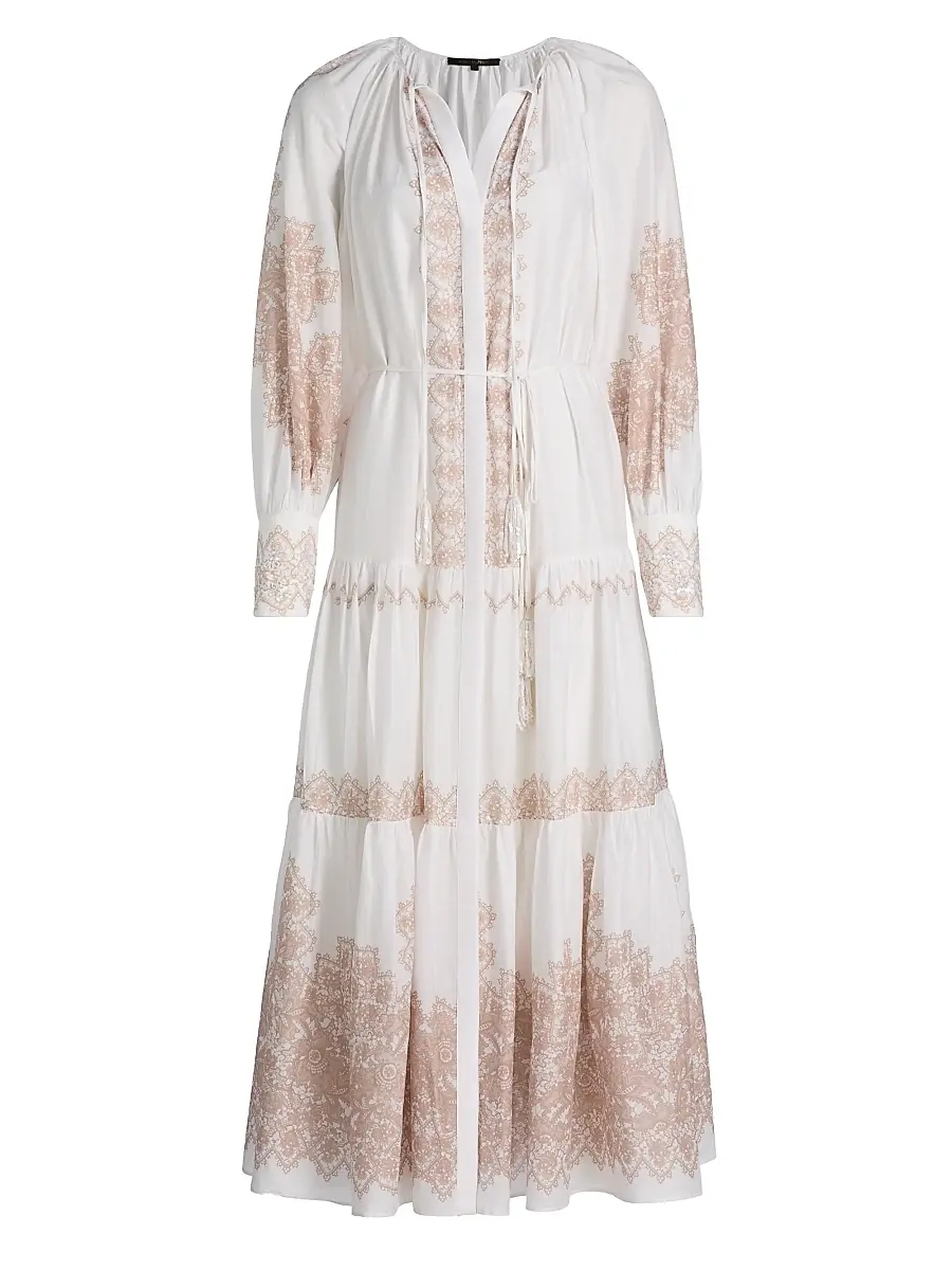 Kobi Halperin Women's Lauryn Lace Print Cotton-Silk Maxi Dress