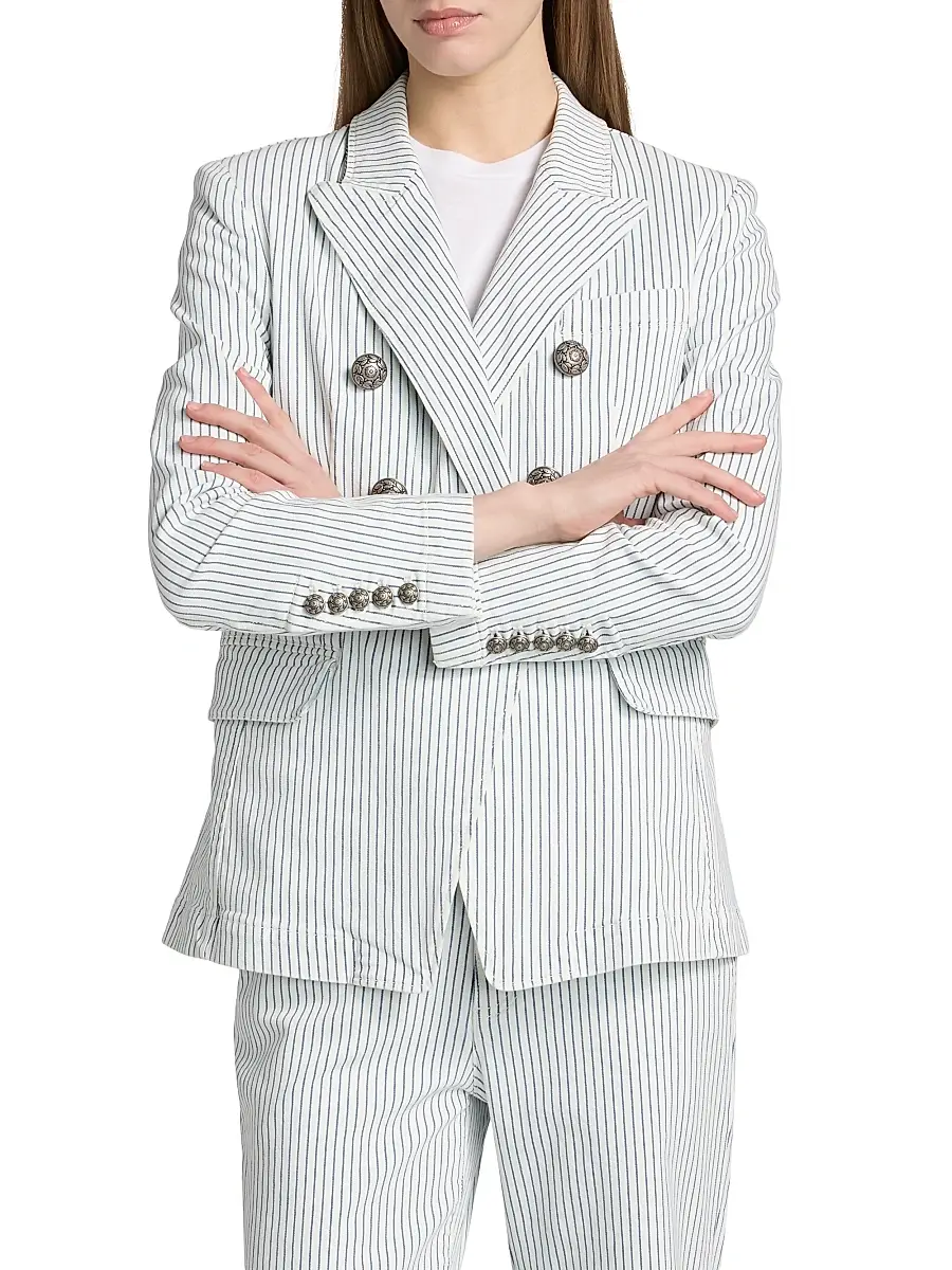 Kobi Halperin Women's Cera Striped Double-Breasted Jacket | Thumbnail 3 Kobi Halperin Women's Cera Striped Double-Breasted Jacket | Thumbnail 3