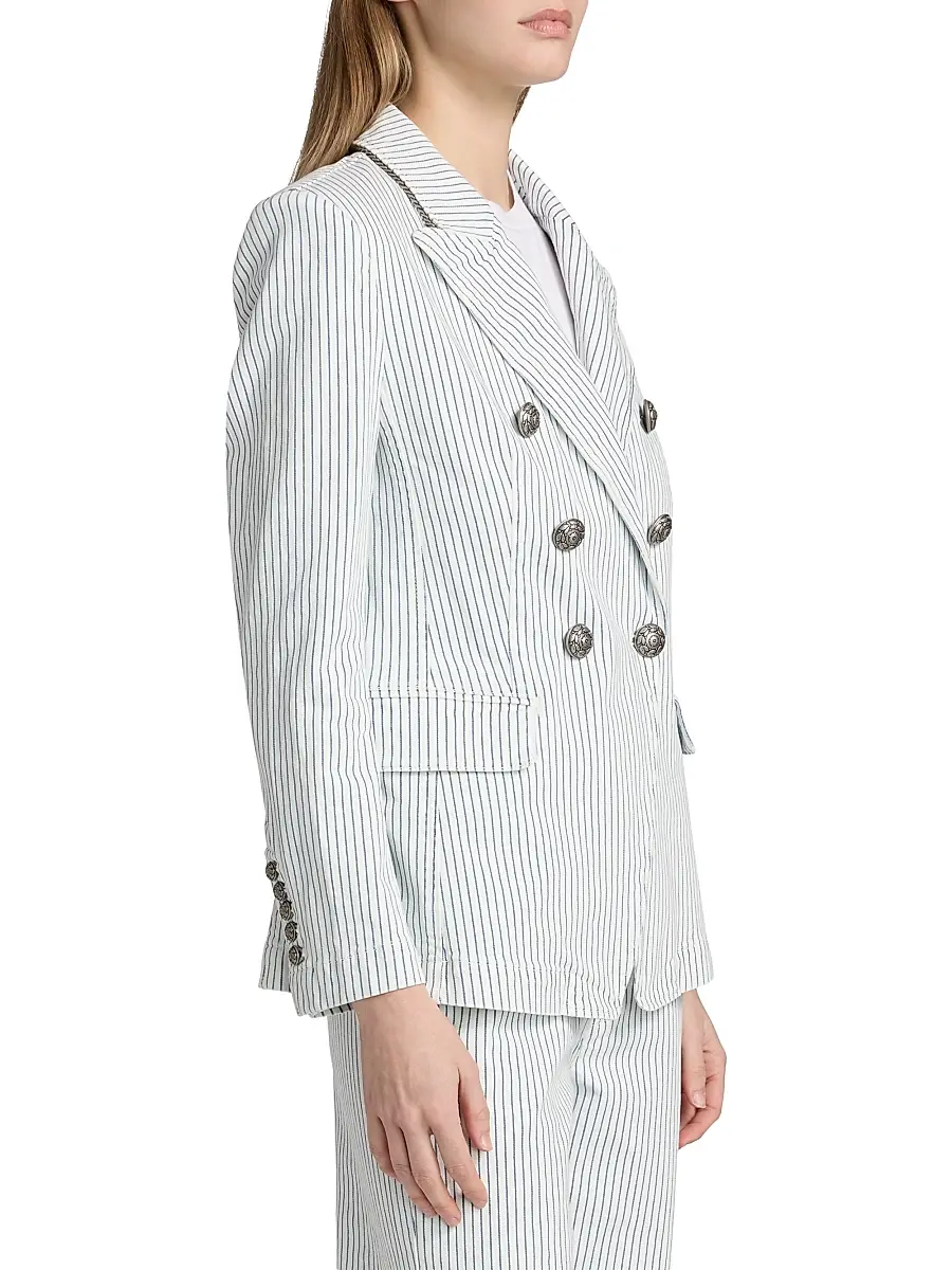 Kobi Halperin Women's Cera Striped Double-Breasted Jacket | Thumbnail 4 Kobi Halperin Women's Cera Striped Double-Breasted Jacket | Thumbnail 4