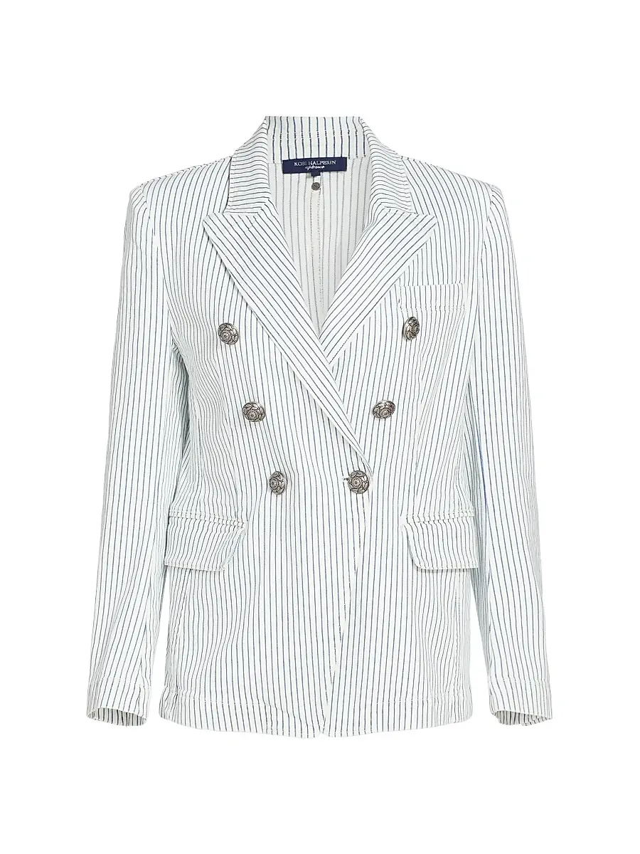 Kobi Halperin Women's Cera Striped Double-Breasted Jacket