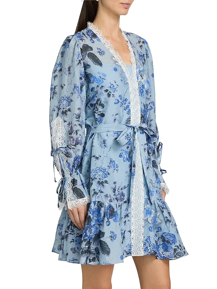 Kobi Halperin Women's Beli Floral Lace-Trim Minidress | Thumbnail 4 Kobi Halperin Women's Beli Floral Lace-Trim Minidress | Thumbnail 4