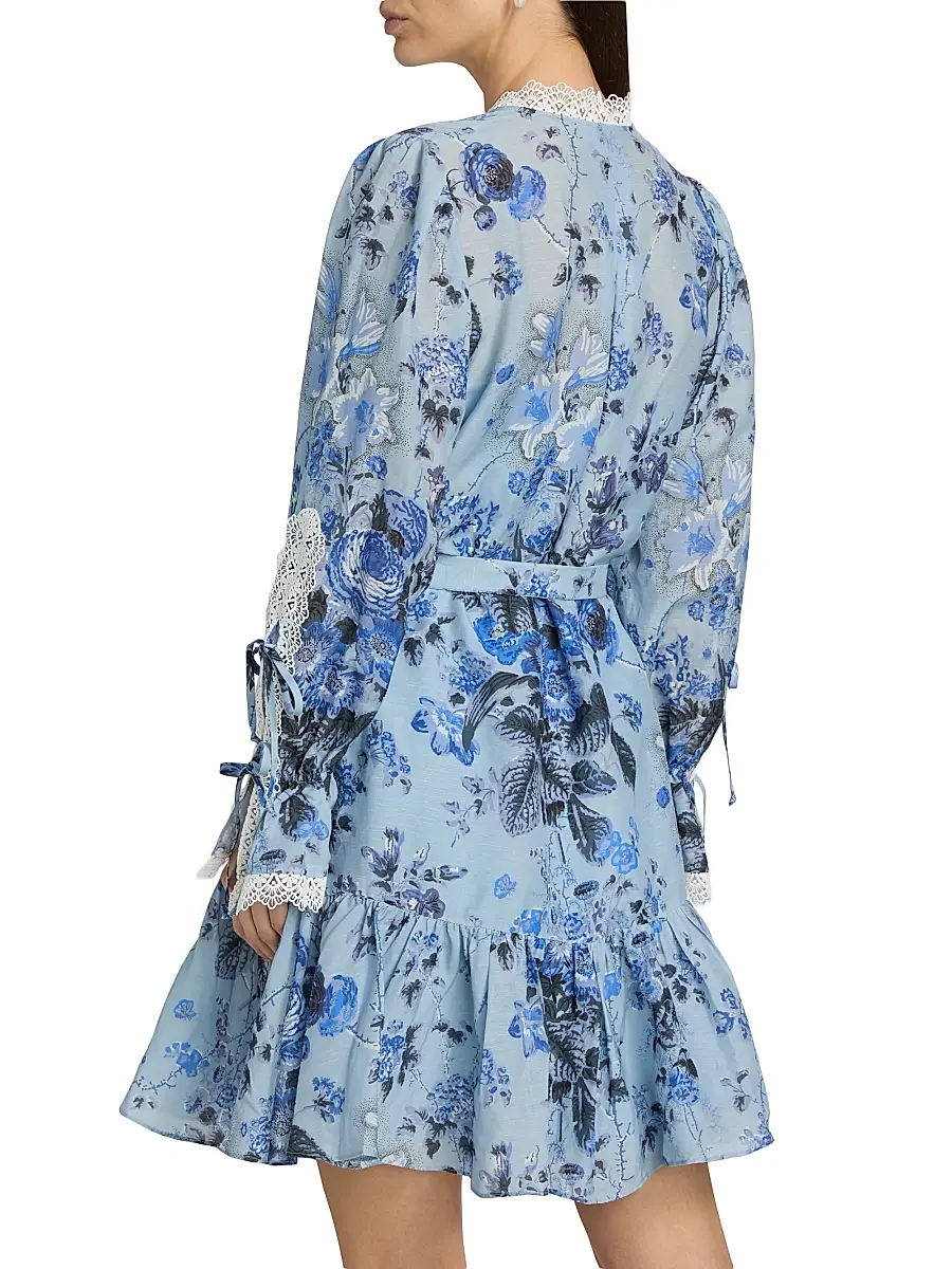 Kobi Halperin Women's Beli Floral Lace-Trim Minidress | Thumbnail 5 Kobi Halperin Women's Beli Floral Lace-Trim Minidress | Thumbnail 5