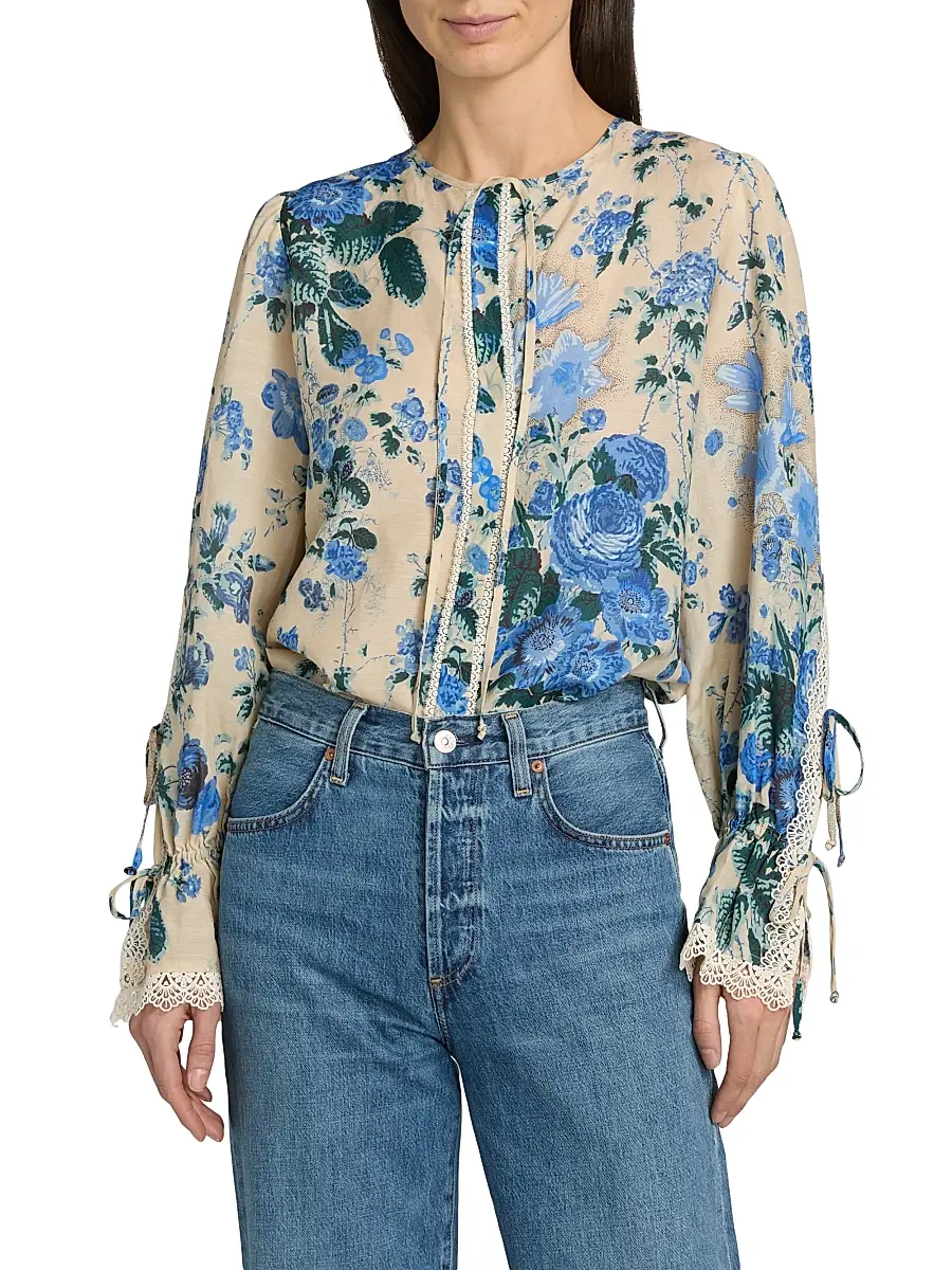 Kobi Halperin Women's Daisy Floral Blouse | Thumbnail 3 Kobi Halperin Women's Daisy Floral Blouse | Thumbnail 3