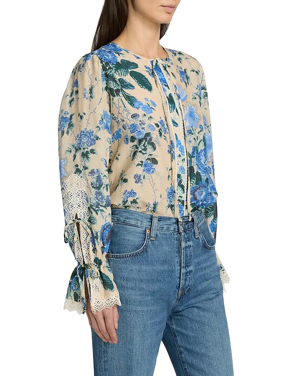 Kobi Halperin Women's Daisy Floral Blouse | Thumbnail 4 Kobi Halperin Women's Daisy Floral Blouse | Thumbnail 4