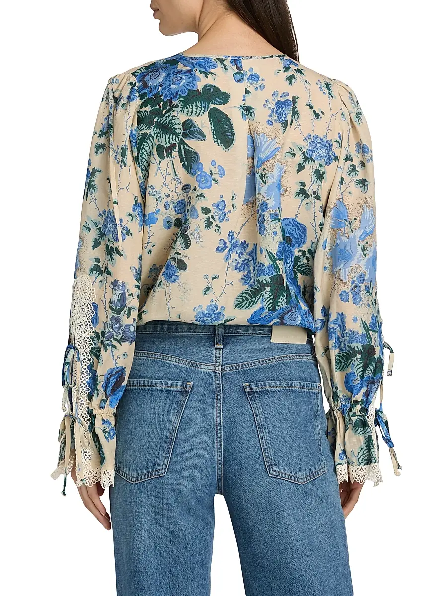 Kobi Halperin Women's Daisy Floral Blouse | Thumbnail 5 Kobi Halperin Women's Daisy Floral Blouse | Thumbnail 5