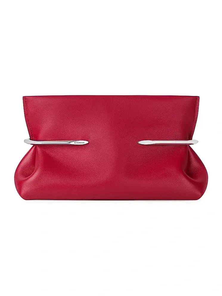 Women's Pinch Soft Clutch in Nappa Leather - Equestrian Red Women's Pinch Soft Clutch in Nappa Leather - Equestrian Red