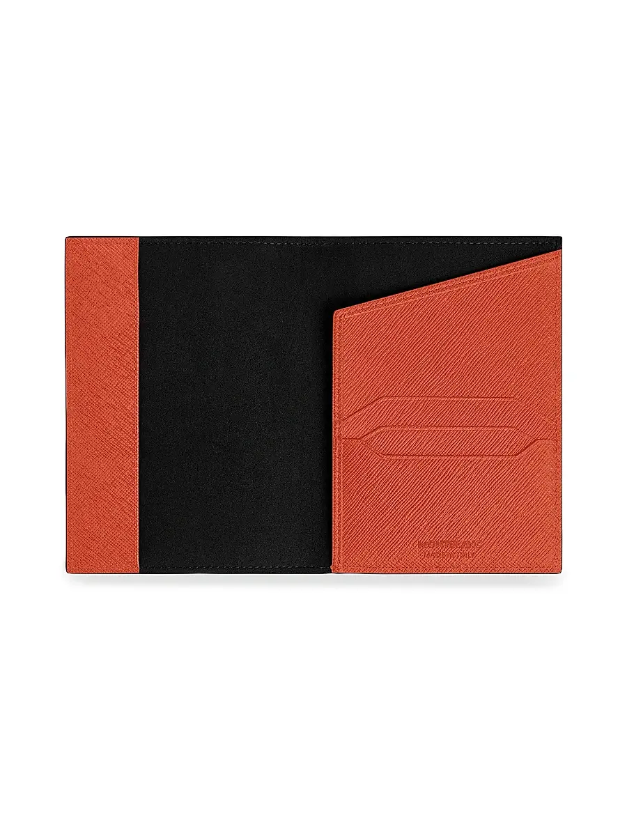 Montblanc Sartorial Leather Passport Holder - Orange | Thumbnail 4 Montblanc Sartorial Leather Passport Holder - Orange | Thumbnail 4