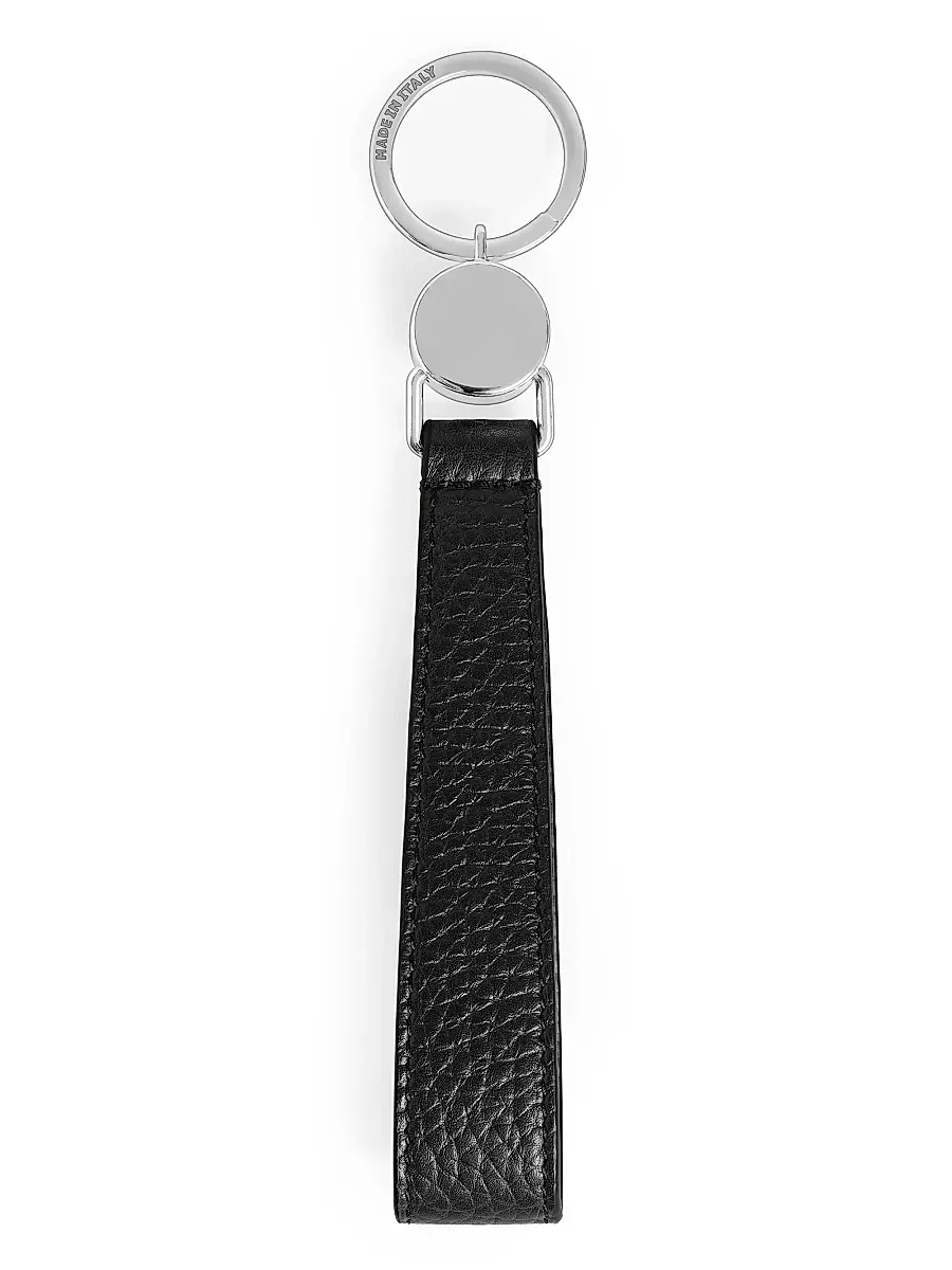 Montblanc Men's Grain Leather Loop Key Holder - Black | Thumbnail 2 Montblanc Men's Grain Leather Loop Key Holder - Black | Thumbnail 2