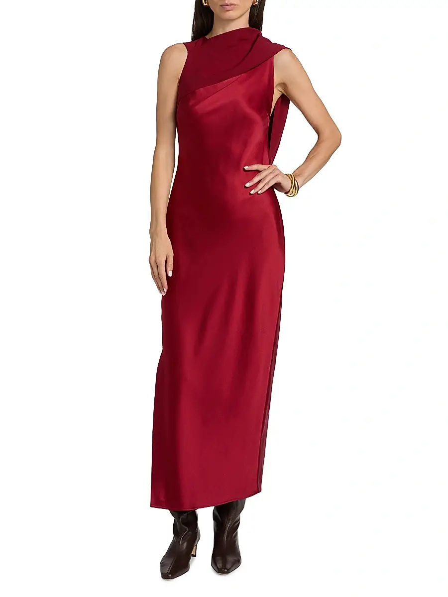 Reiss Women's Alula Open-Back Sleeveless Satin Dress | Thumbnail 3 Reiss Women's Alula Open-Back Sleeveless Satin Dress | Thumbnail 3