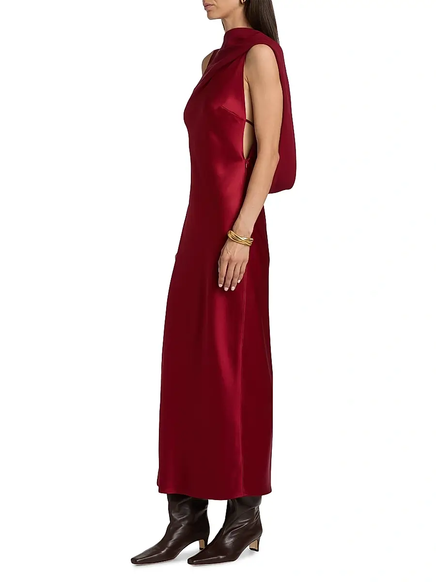 Reiss Women's Alula Open-Back Sleeveless Satin Dress | Thumbnail 4 Reiss Women's Alula Open-Back Sleeveless Satin Dress | Thumbnail 4