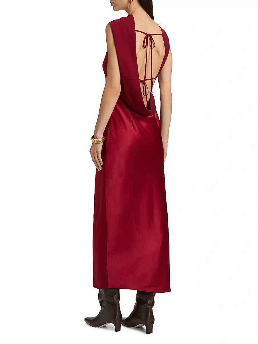 Reiss Women's Alula Open-Back Sleeveless Satin Dress | Thumbnail 5 Reiss Women's Alula Open-Back Sleeveless Satin Dress | Thumbnail 5