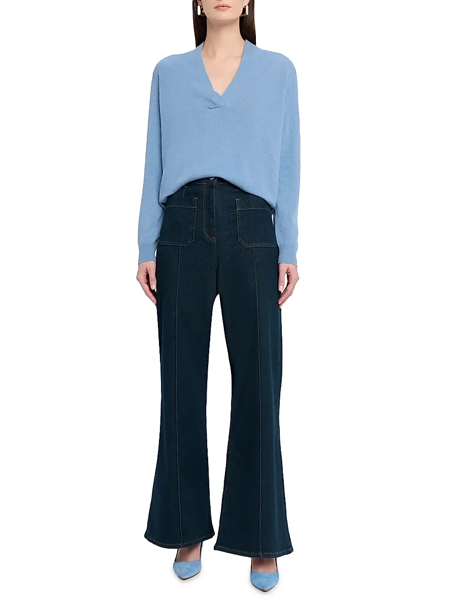 Reiss Women's Sakura High-Rise Stretch Flare Jeans | Thumbnail 2 Reiss Women's Sakura High-Rise Stretch Flare Jeans | Thumbnail 2