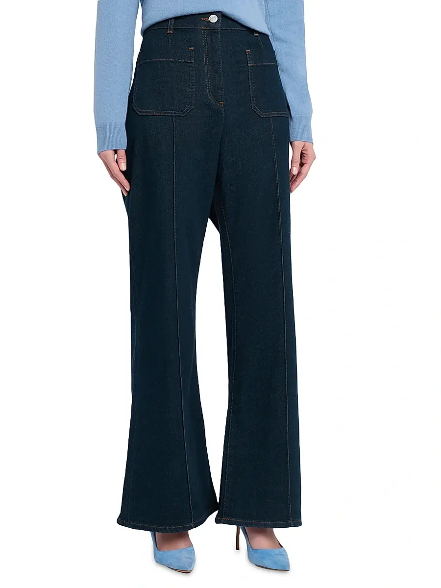 Reiss Women's Sakura High-Rise Stretch Flare Jeans | Thumbnail 3 Reiss Women's Sakura High-Rise Stretch Flare Jeans | Thumbnail 3