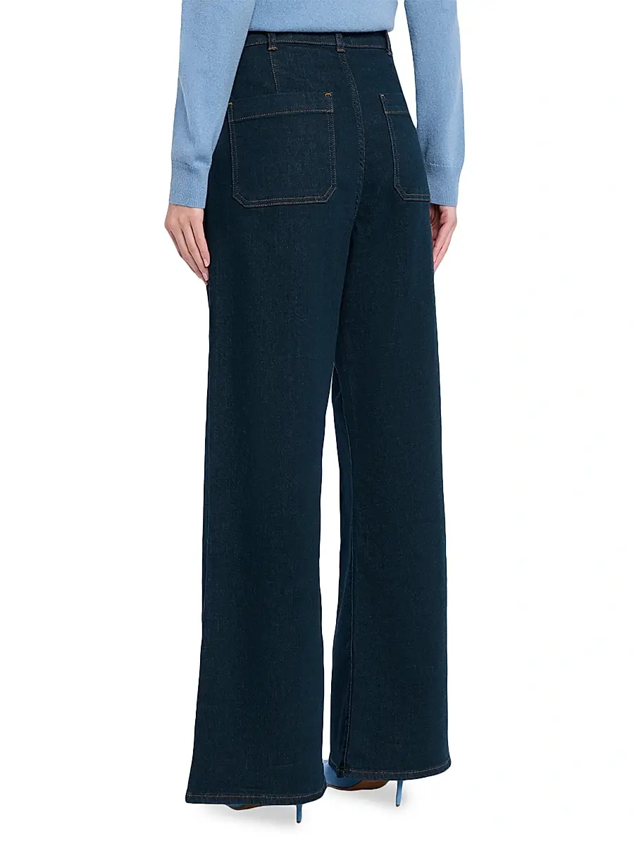 Reiss Women's Sakura High-Rise Stretch Flare Jeans | Thumbnail 4 Reiss Women's Sakura High-Rise Stretch Flare Jeans | Thumbnail 4