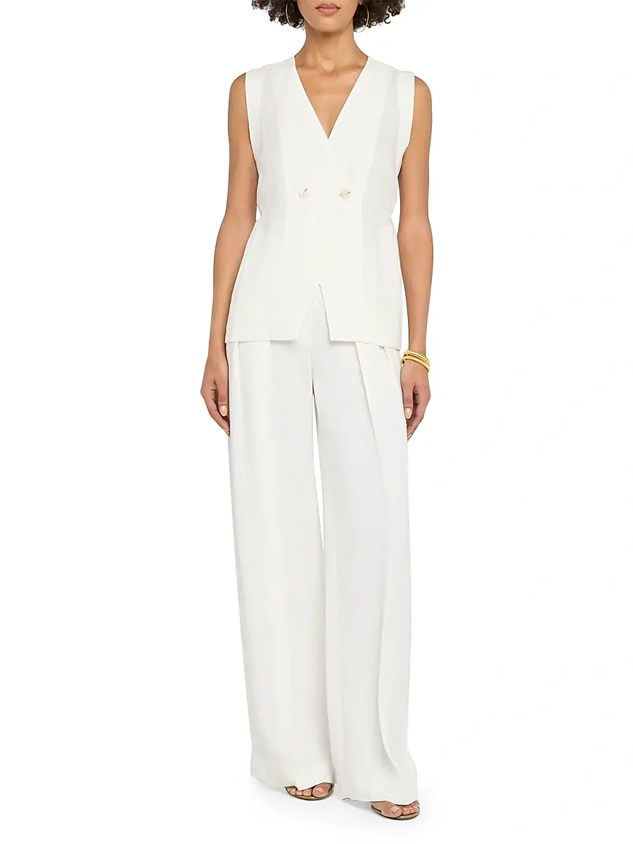 Reiss Women's Whitney Linen Double-Breasted Vest | Thumbnail 2 Reiss Women's Whitney Linen Double-Breasted Vest | Thumbnail 2