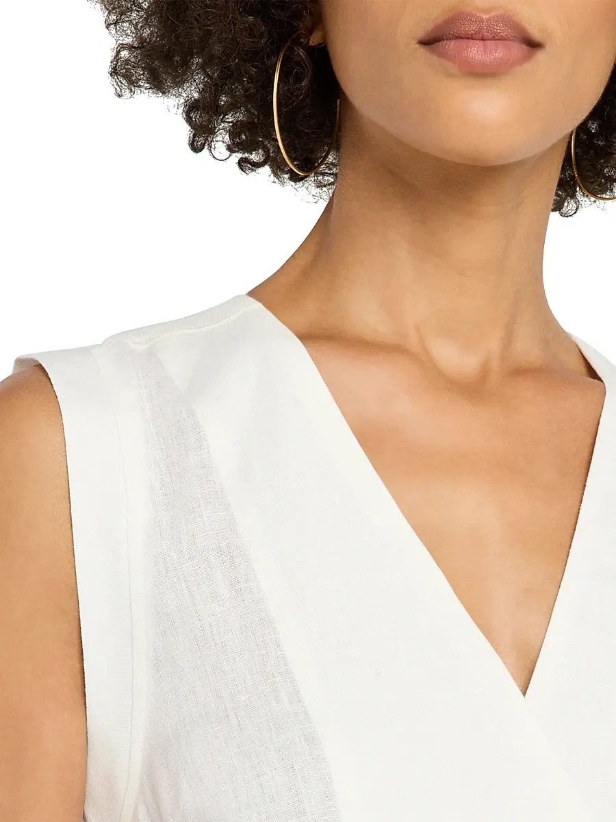 Reiss Women's Whitney Linen Double-Breasted Vest | Thumbnail 5 Reiss Women's Whitney Linen Double-Breasted Vest | Thumbnail 5