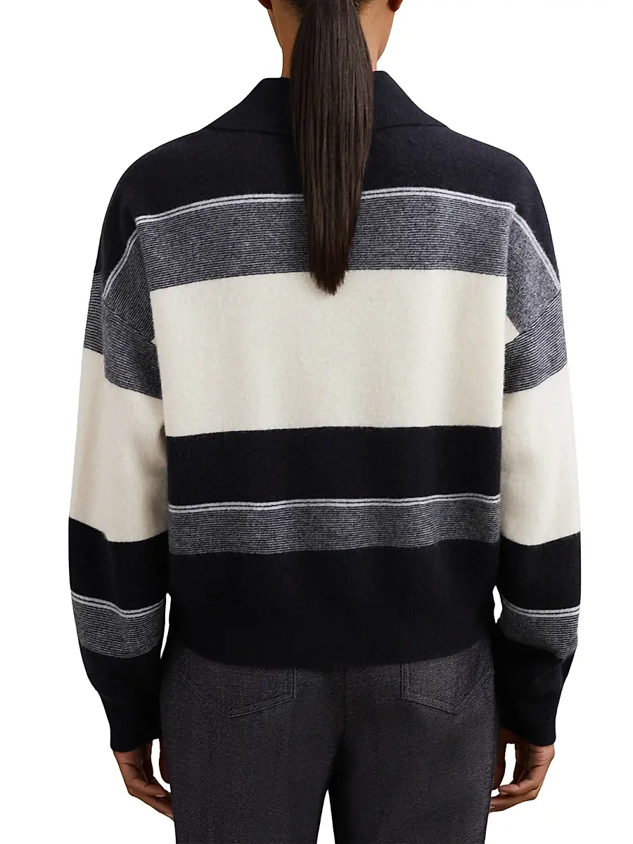 Reiss Women's Simmy Striped Wool-Cashmere Sweater | Thumbnail 4 Reiss Women's Simmy Striped Wool-Cashmere Sweater | Thumbnail 4