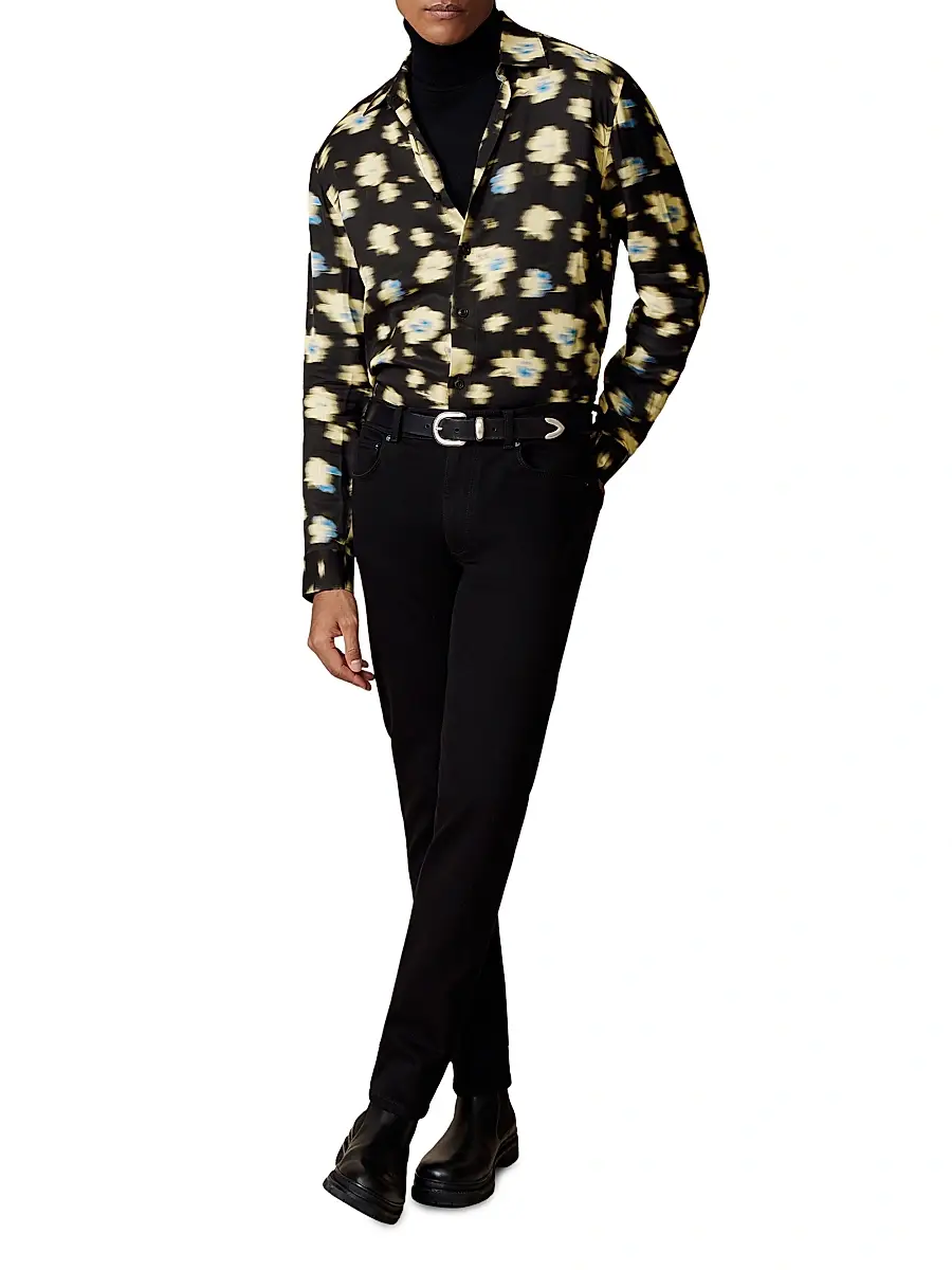 Reiss Men's Petal Blurred Floral Shirt | Thumbnail 2 Reiss Men's Petal Blurred Floral Shirt | Thumbnail 2