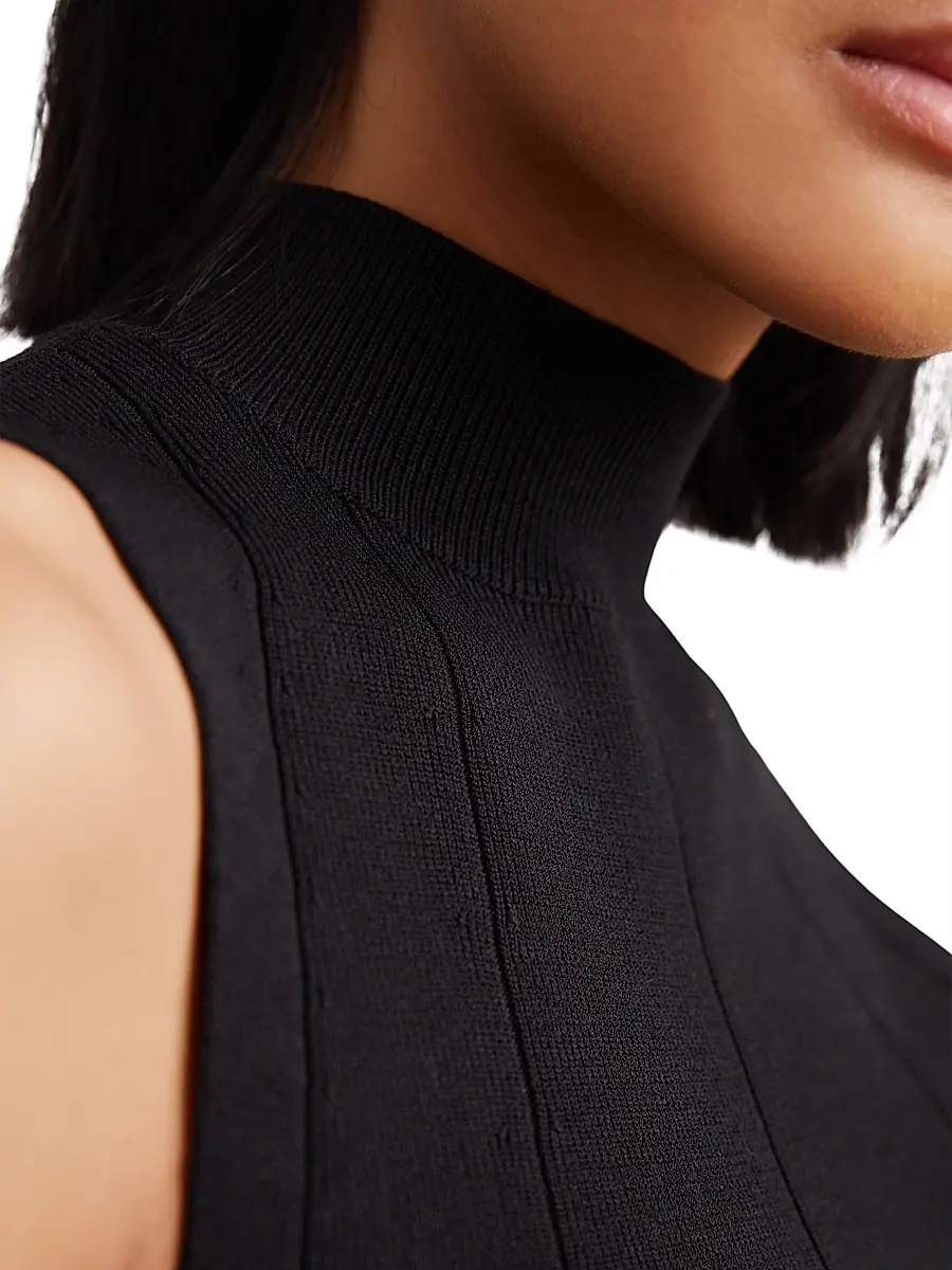 Reiss Women's Milan Knit Sleeveless Turtleneck Top | Thumbnail 5 Reiss Women's Milan Knit Sleeveless Turtleneck Top | Thumbnail 5