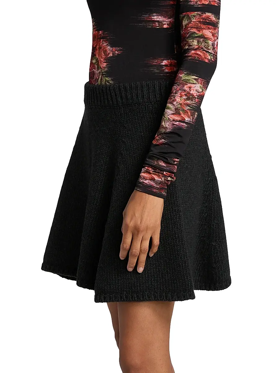 Ganni Women's Wool-Blend Knit Miniskirt | Thumbnail 4 Ganni Women's Wool-Blend Knit Miniskirt | Thumbnail 4
