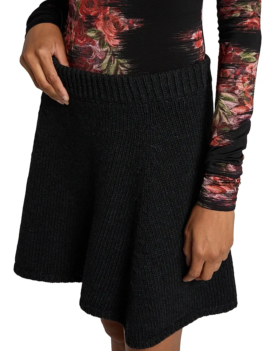 Ganni Women's Wool-Blend Knit Miniskirt | Thumbnail 6 Ganni Women's Wool-Blend Knit Miniskirt | Thumbnail 6