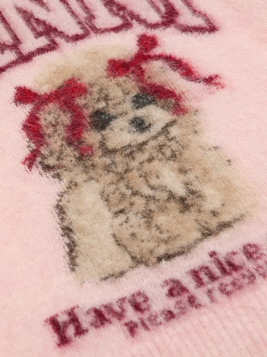 Ganni Women's Brushed Alpaca Graphic T-Shirt | Thumbnail 7