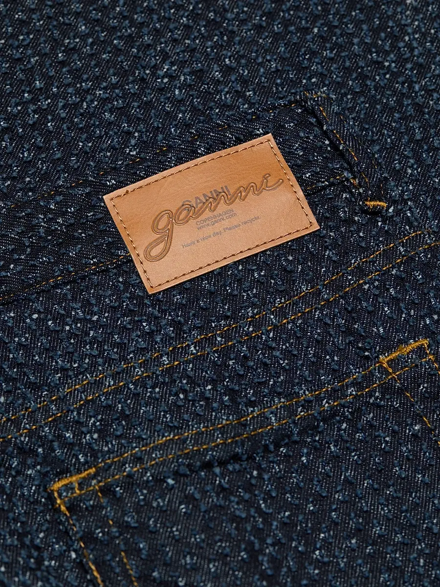 Ganni Women's Tweed Denim Baggy Jeans | Thumbnail 7 Ganni Women's Tweed Denim Baggy Jeans | Thumbnail 7