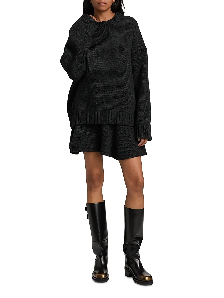 Ganni Women's Chunky Wool-Blend Sweater | Thumbnail 2 Ganni Women's Chunky Wool-Blend Sweater | Thumbnail 2