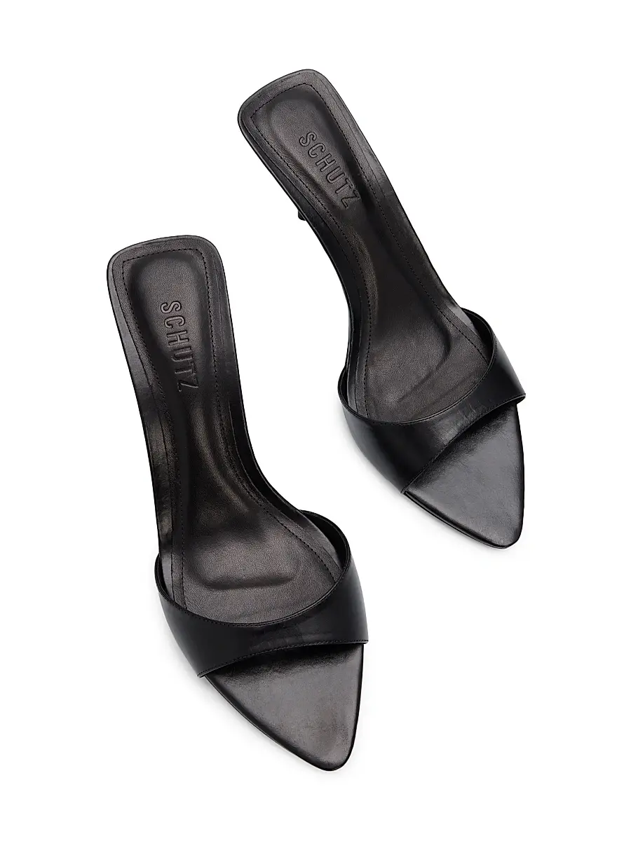 Schutz Women's Elodie 75MM Leather Slip-On Sandals | Thumbnail 4 Schutz Women's Elodie 75MM Leather Slip-On Sandals | Thumbnail 4