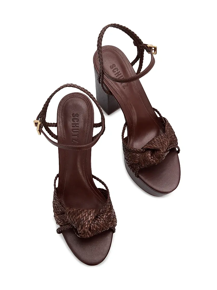 Schutz Women's Kalina 100MM Leather Platform Sandals | Thumbnail 4 Schutz Women's Kalina 100MM Leather Platform Sandals | Thumbnail 4