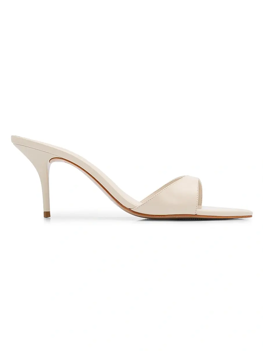 Schutz Women's Elodie 75MM Leather Sandals - Sugar White | Image 1 Schutz Women's Elodie 75MM Leather Sandals - Sugar White | Image 1