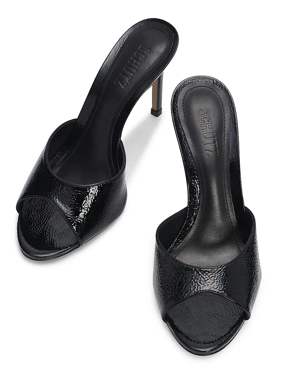 Schutz Women's Cloe 100MM Patent Leather Sandals | Thumbnail 4 Schutz Women's Cloe 100MM Patent Leather Sandals | Thumbnail 4
