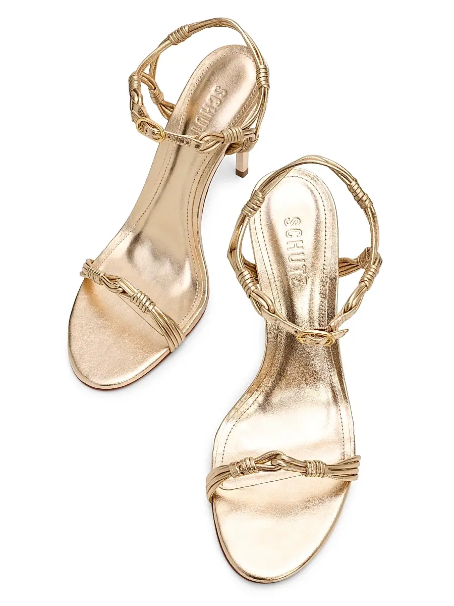 Schutz Women's Nara 100MM Strappy Leather Stiletto Sandals | Thumbnail 4 Schutz Women's Nara 100MM Strappy Leather Stiletto Sandals | Thumbnail 4