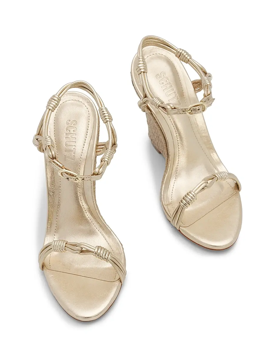 Schutz Women's Nara 100MM Wedge Sandals | Thumbnail 4 Schutz Women's Nara 100MM Wedge Sandals | Thumbnail 4