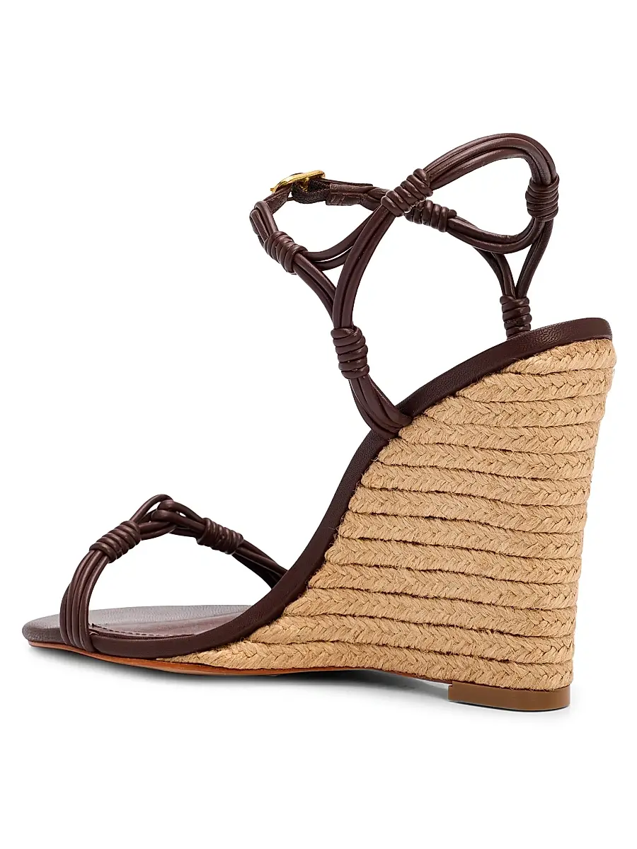 Schutz Women's Nara 110MM Leather Espadrille Wedge Sandal | Thumbnail 3 Schutz Women's Nara 110MM Leather Espadrille Wedge Sandal | Thumbnail 3