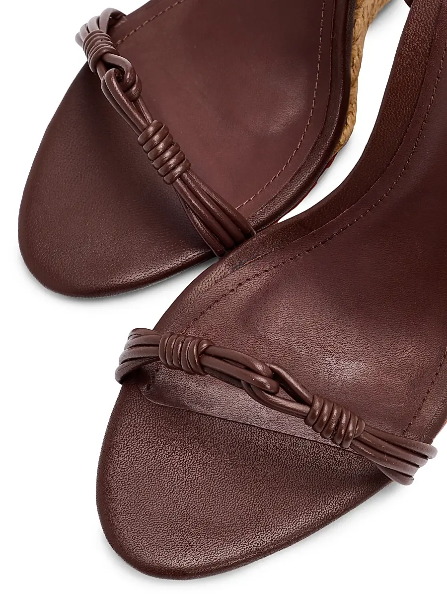 Schutz Women's Nara 110MM Leather Espadrille Wedge Sandal | Thumbnail 6 Schutz Women's Nara 110MM Leather Espadrille Wedge Sandal | Thumbnail 6
