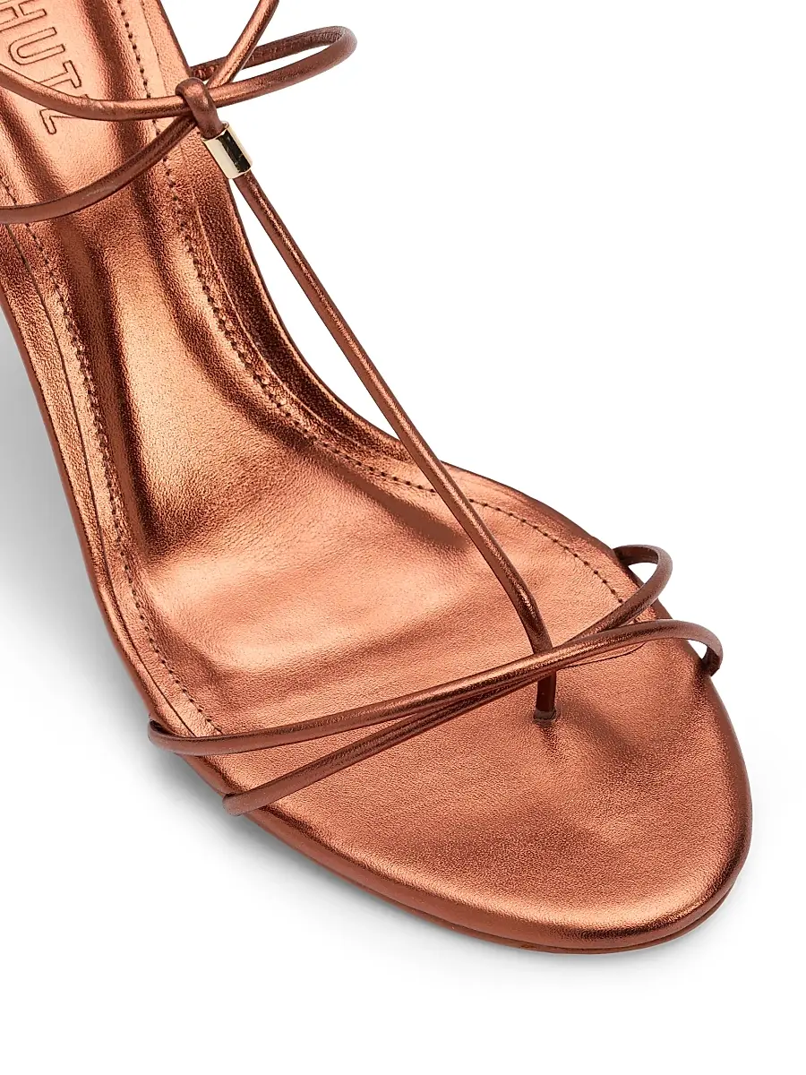 Schutz Women's Jules 90MM Metallic Leather Sandals | Thumbnail 6 Schutz Women's Jules 90MM Metallic Leather Sandals | Thumbnail 6
