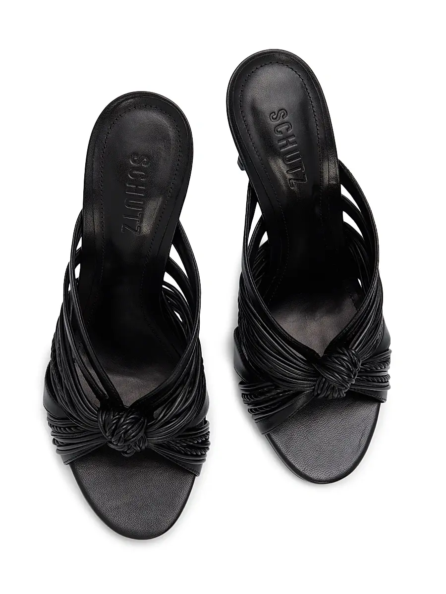 Schutz Women's Gaya 100MM Knotted Leather Sandals | Thumbnail 4 Schutz Women's Gaya 100MM Knotted Leather Sandals | Thumbnail 4