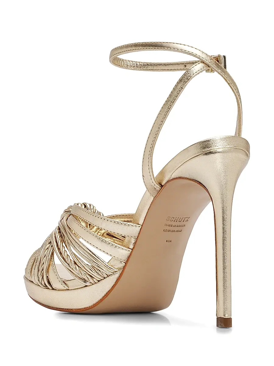 Schutz Women's Gaya 100MM Leather Sandals | Thumbnail 3 Schutz Women's Gaya 100MM Leather Sandals | Thumbnail 3