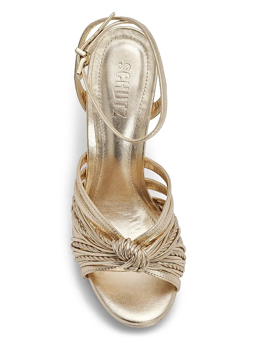 Schutz Women's Gaya 100MM Leather Sandals | Thumbnail 4 Schutz Women's Gaya 100MM Leather Sandals | Thumbnail 4