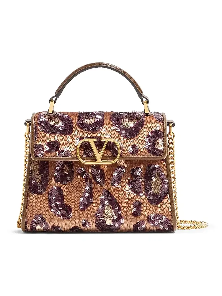 Women's VSling Mini Embroidered Animalier Top Handle Bag Women's VSling Mini Embroidered Animalier Top Handle Bag