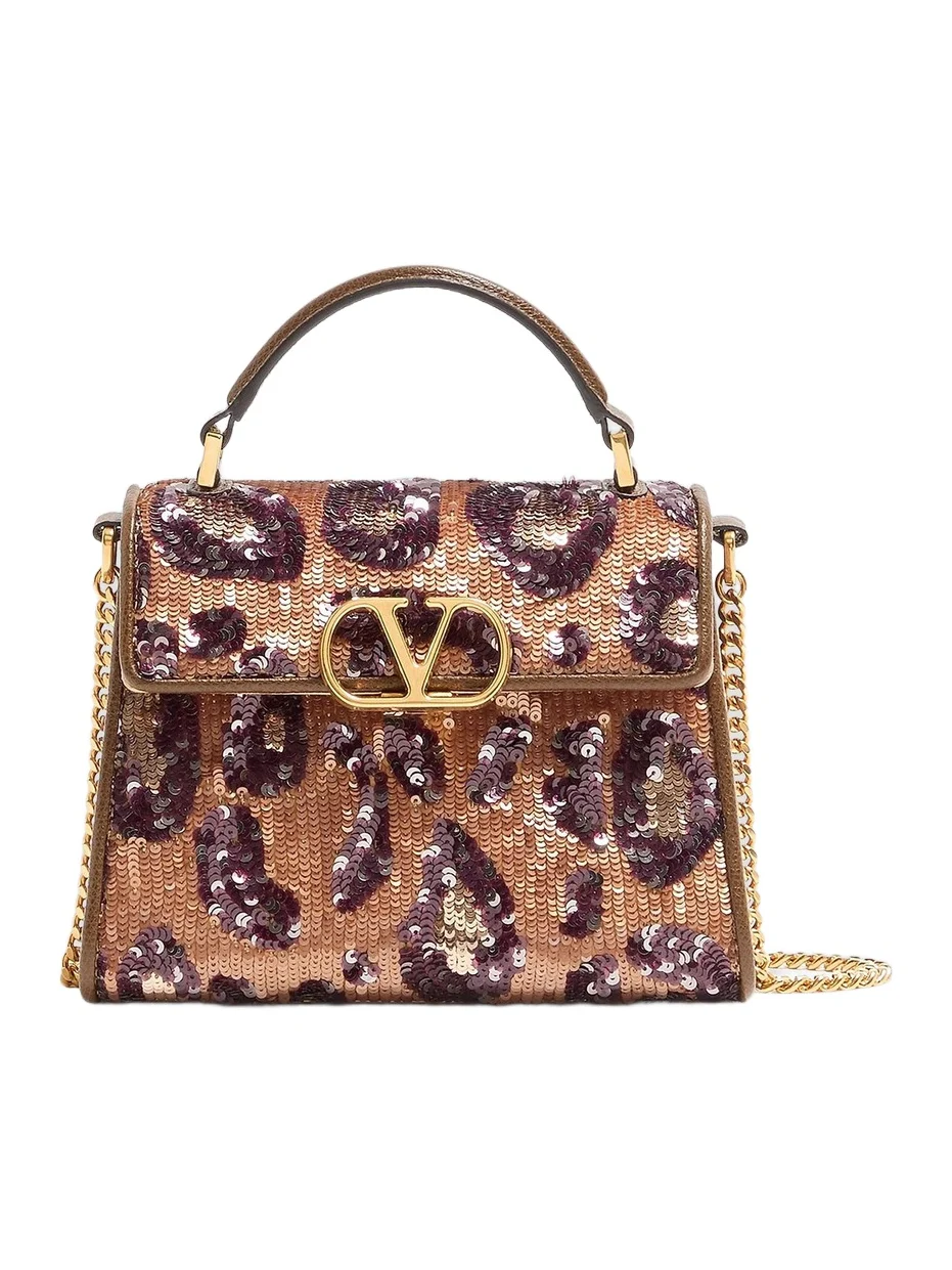 Women's VSling Mini Embroidered Animalier Top Handle Bag Women's VSling Mini Embroidered Animalier Top Handle Bag