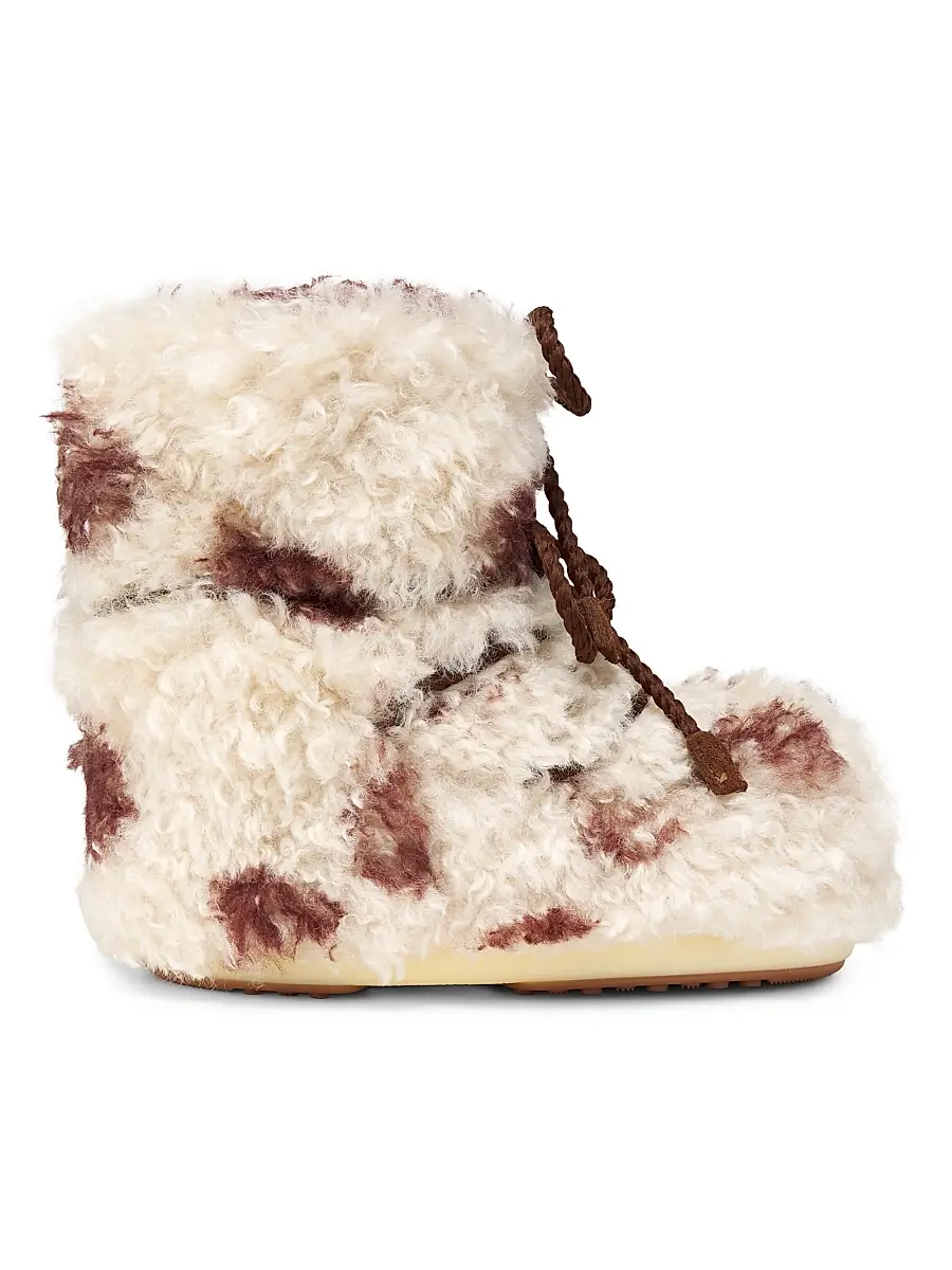Moon Boot Men's MB Icon Faux-Shearling Boots - Cow | Image 1 Moon Boot Men's MB Icon Faux-Shearling Boots - Cow | Image 1