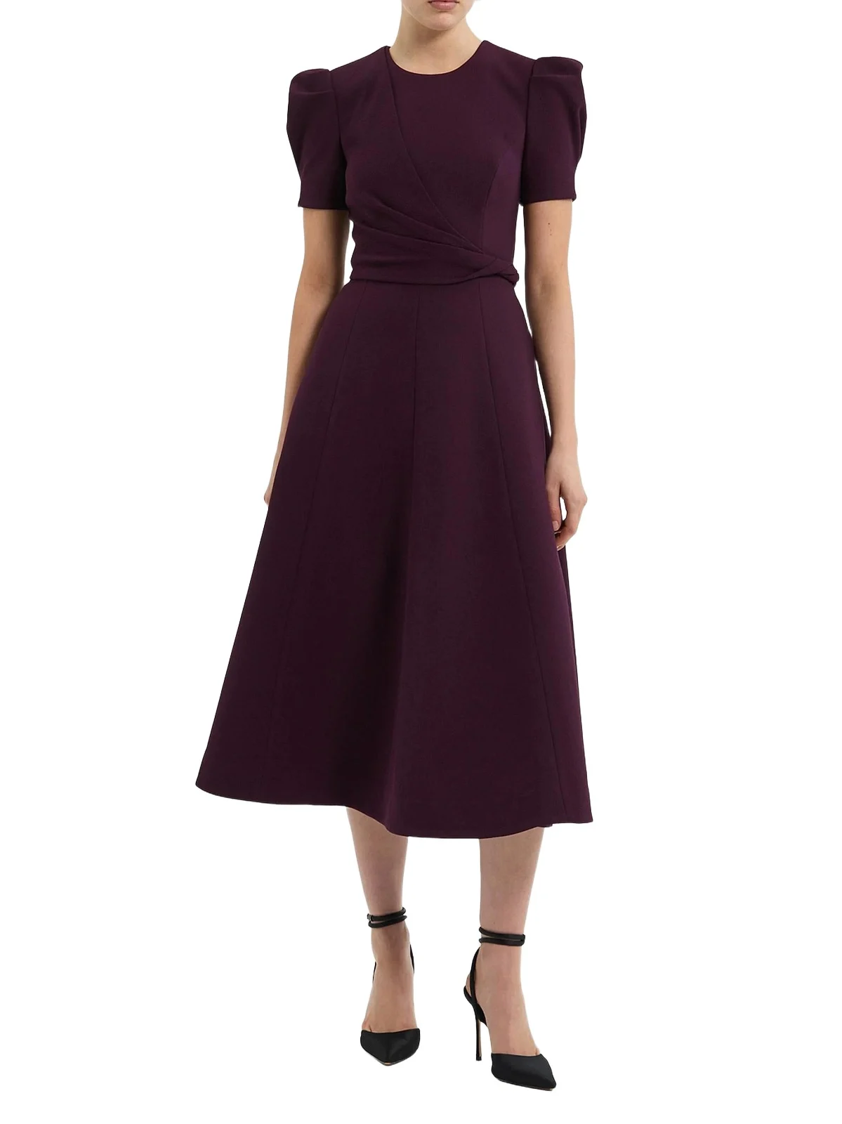 Women's Syrah Crepe Fit & Flare Midi-Dress - Blackberry Women's Syrah Crepe Fit & Flare Midi-Dress - Blackberry