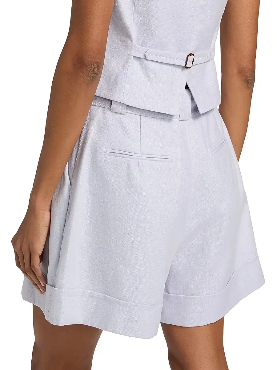 Zimmermann Women's Luna Linen High-Rise Shorts | Thumbnail 5 Zimmermann Women's Luna Linen High-Rise Shorts | Thumbnail 5