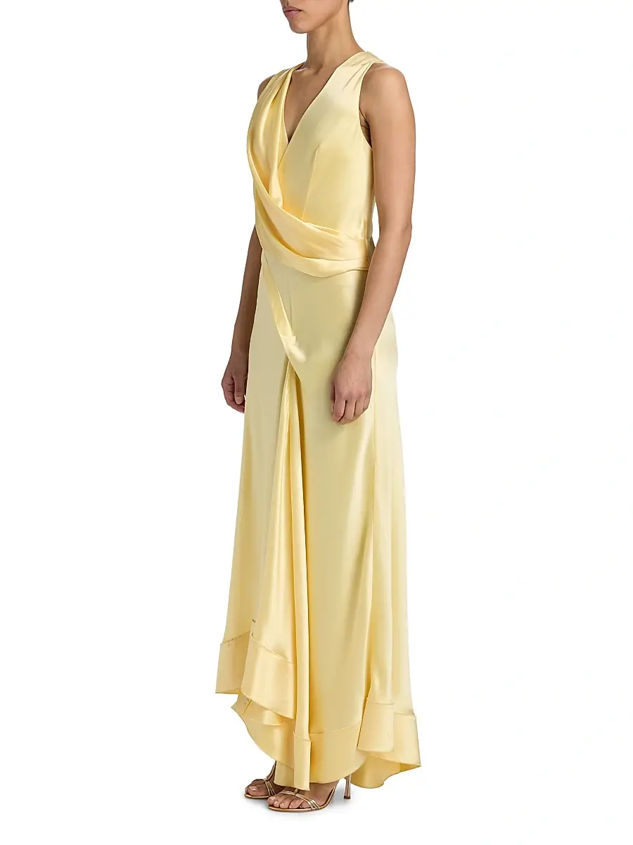 ACLER Women's Eastoncroft Draped Satin Maxi Dress | Thumbnail 4 ACLER Women's Eastoncroft Draped Satin Maxi Dress | Thumbnail 4