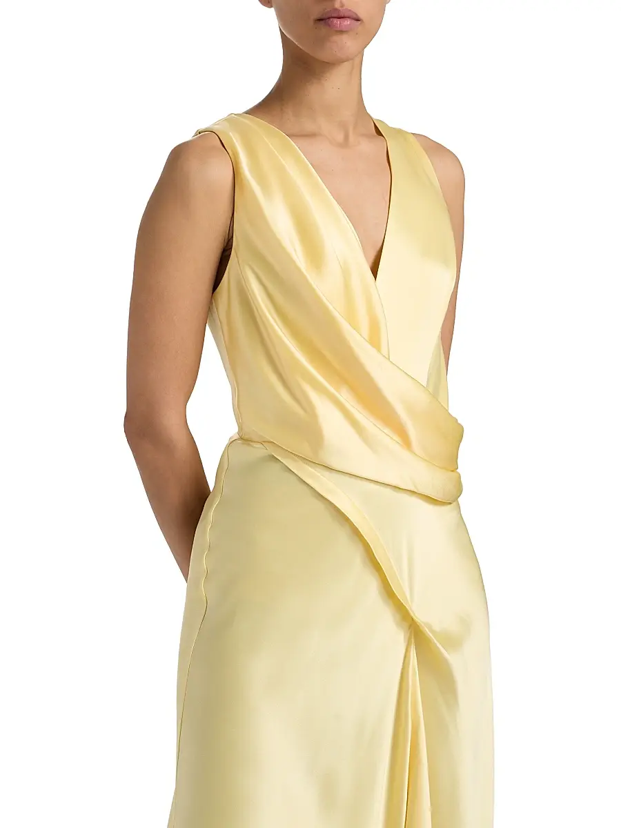 ACLER Women's Eastoncroft Draped Satin Maxi Dress | Thumbnail 6 ACLER Women's Eastoncroft Draped Satin Maxi Dress | Thumbnail 6