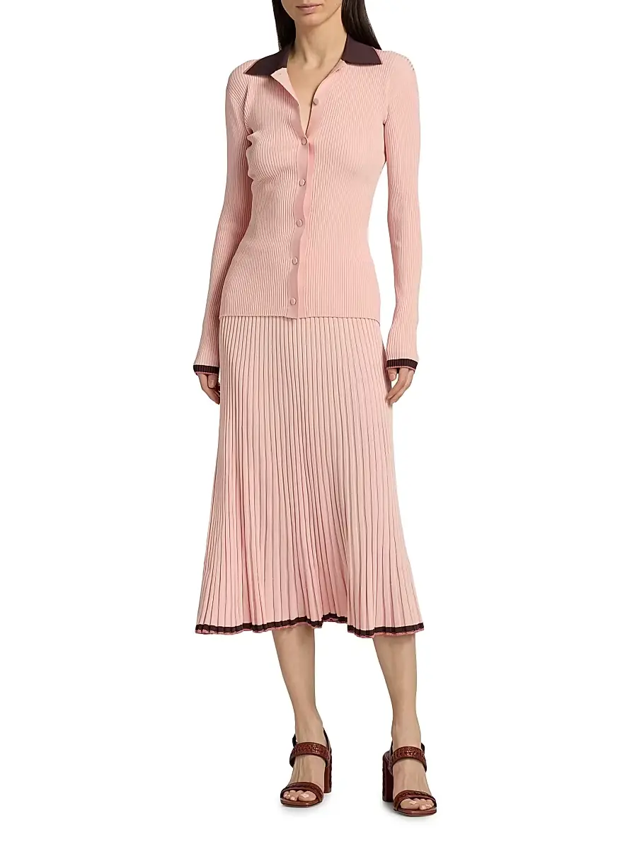 Zimmermann Women's Rib-Knit Midi-Skirt | Thumbnail 2 Zimmermann Women's Rib-Knit Midi-Skirt | Thumbnail 2