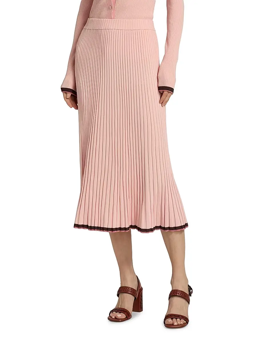 Zimmermann Women's Rib-Knit Midi-Skirt | Thumbnail 3 Zimmermann Women's Rib-Knit Midi-Skirt | Thumbnail 3