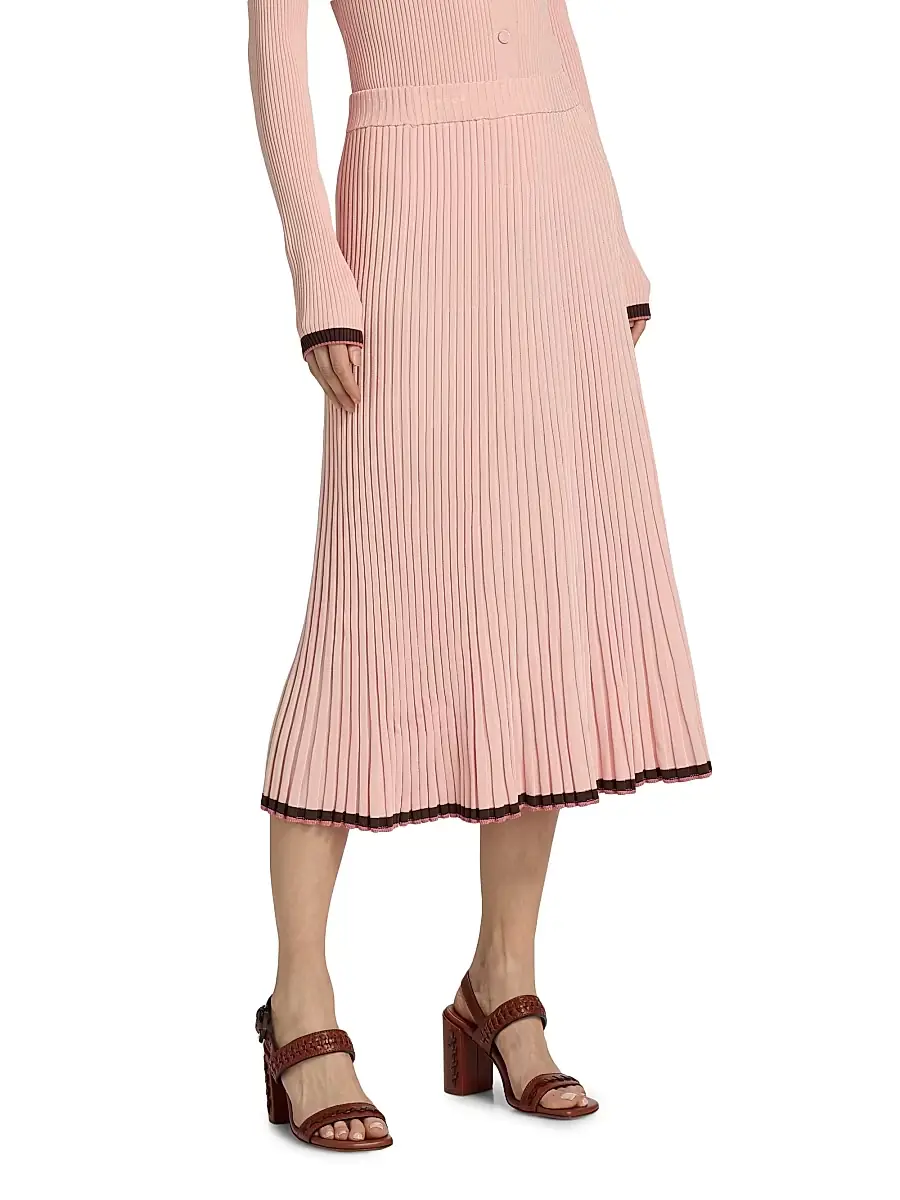 Zimmermann Women's Rib-Knit Midi-Skirt | Thumbnail 4 Zimmermann Women's Rib-Knit Midi-Skirt | Thumbnail 4